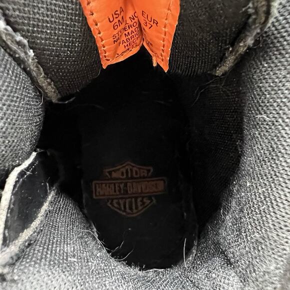 Harley Davidson Womens Size 6M Tegan Lace Up Leather Boots D84424 Black - Picture 13 of 15